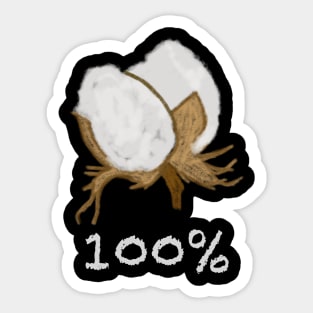 100% Cotton Sticker